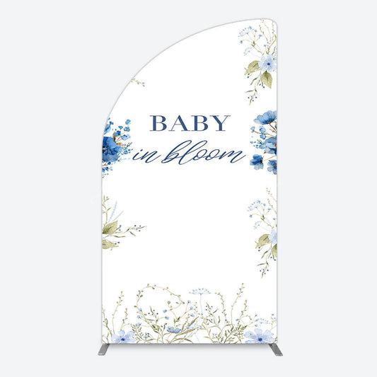 Lofaris Fresh Floral Bloom Boho Baby Shower Half Moon Arch Backdrop