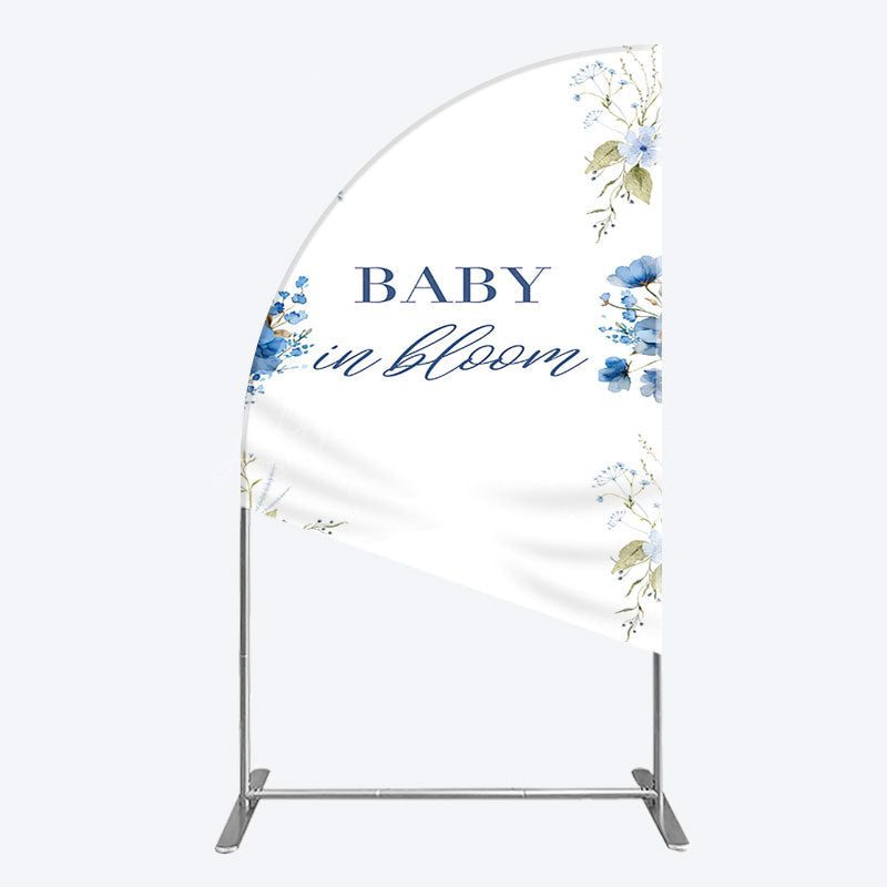 Lofaris Fresh Floral Bloom Boho Baby Shower Half Moon Arch Backdrop