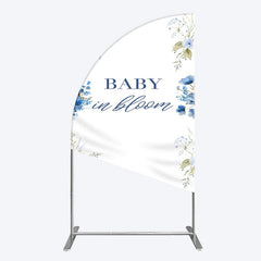Lofaris Fresh Floral Bloom Boho Baby Shower Half Moon Arch Backdrop