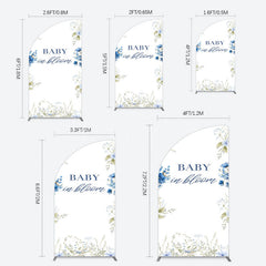 Lofaris Fresh Floral Bloom Boho Baby Shower Half Moon Arch Backdrop