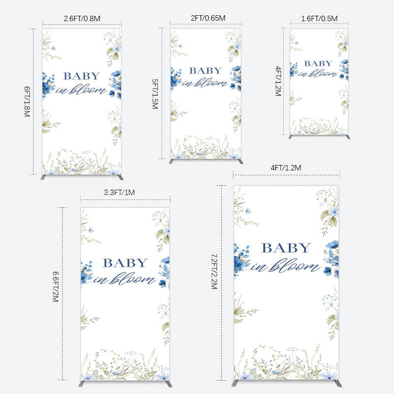 Lofaris Fresh Floral Bloom Boho Baby Shower Rectangle Backdrop