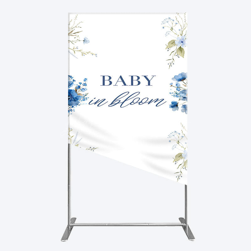 Lofaris Fresh Floral Bloom Boho Baby Shower Rectangle Backdrop