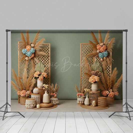 Lofaris Fresh Floral Boho Sweet Simple Wedding Backdrop