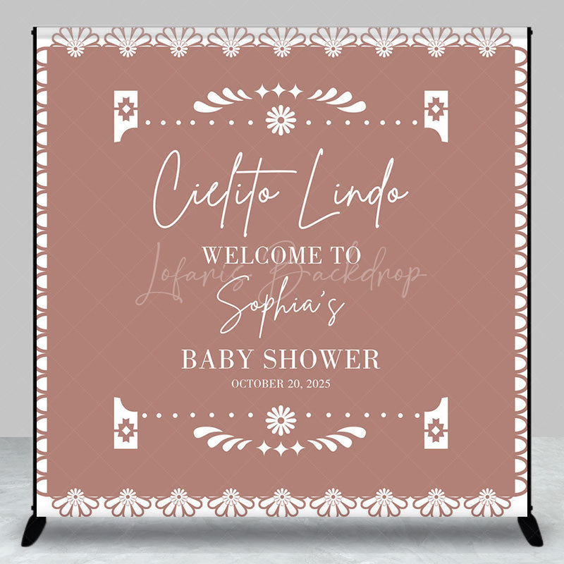 Lofaris Fresh Floral Lace Edges Custom Baby Shower Backdrop