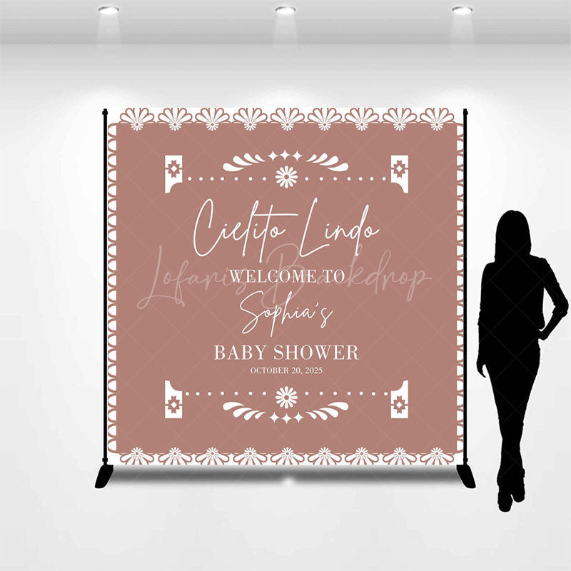 Lofaris Fresh Floral Lace Edges Custom Baby Shower Backdrop