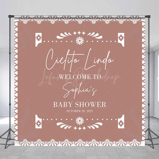Lofaris Fresh Floral Lace Edges Custom Baby Shower Backdrop