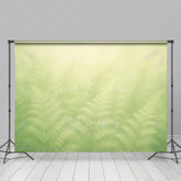Lofaris Fresh Gradient Green Dreamy Floral Photo Backdrop