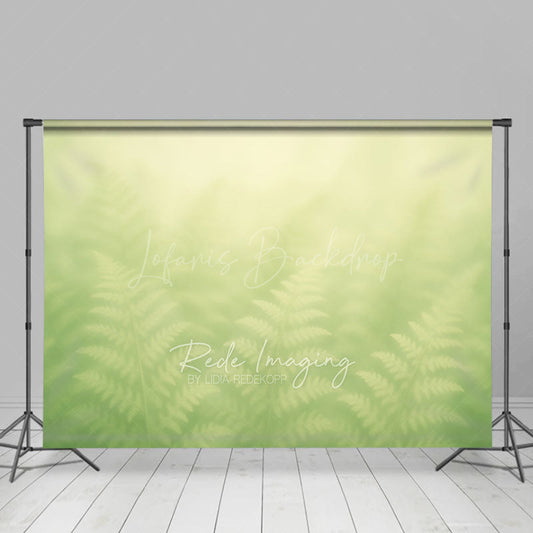 Lofaris Fresh Gradient Green Dreamy Floral Photo Backdrop