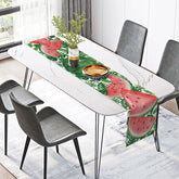 Lofaris Fresh Green Watermelon Summer Table Runner for Tropical Fruit Themed Party and Everyday Kitchen Decor