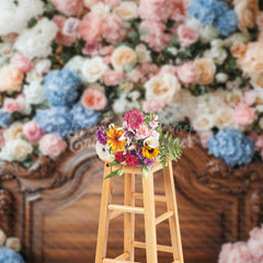 Lofaris Fresh Hydrangea Fancy Photography Headboard Backdrop