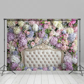 Lofaris Fresh Hydrangea Sweet Photography Headboard Backdrop