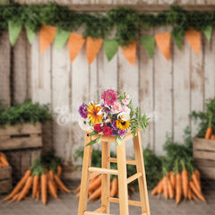 Lofaris Fresh Orange Carrots Wooden Crates Natural Backdrop