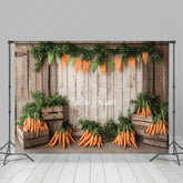 Lofaris Fresh Orange Carrots Wooden Crates Natural Backdrop