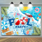Lofaris Fresh Outdoor Summer Pool Party Birthday Backdrop
