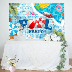 Lofaris Fresh Outdoor Summer Pool Party Birthday Backdrop