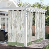 Lofaris Fresh Reed Spring Waterproof Printed Outdoor Curtains