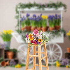 Lofaris Fresh Spring Floral Sweet Outdoor Wedding Backdrop
