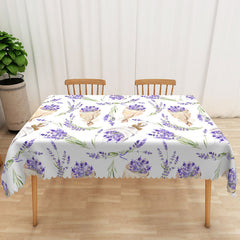 Lofaris Fresh Spring Lavender Tablecloth in Purple for Garden Party Wedding or French Country Themed Decor