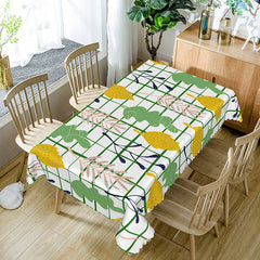 Lofaris Fresh Spring Tablecloth with Boho Green Plaid Pattern for Farmhouse Kitchen and St. Patrick’s Day Decor