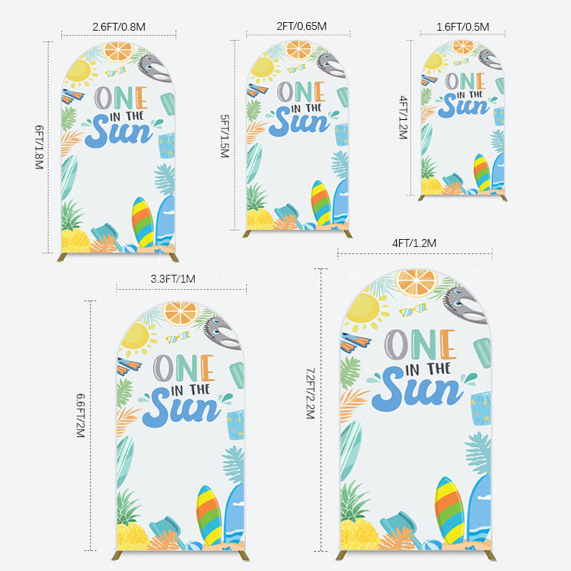 Lofaris Fresh Summer One In The Sun Birthday Arch Backdrop