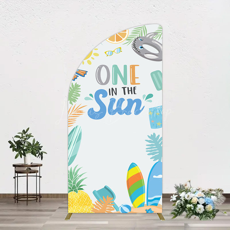 Lofaris Fresh Summer One In The Sun Birthday Half Moon Arch Backdrop