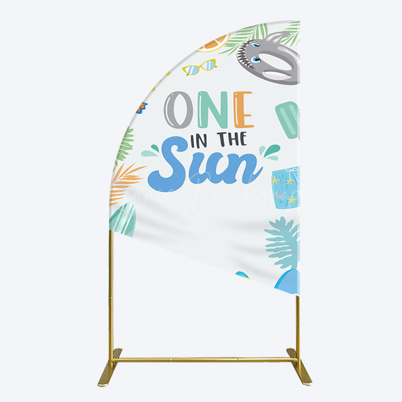 Lofaris Fresh Summer One In The Sun Birthday Half Moon Arch Backdrop