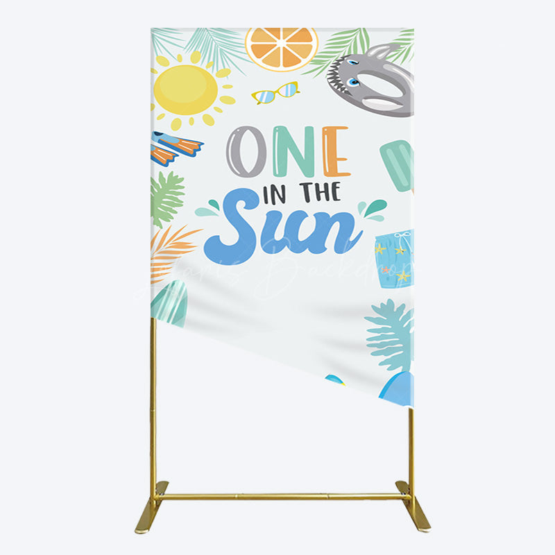 Lofaris Fresh Summer One In The Sun Birthday Rectangle Backdrop