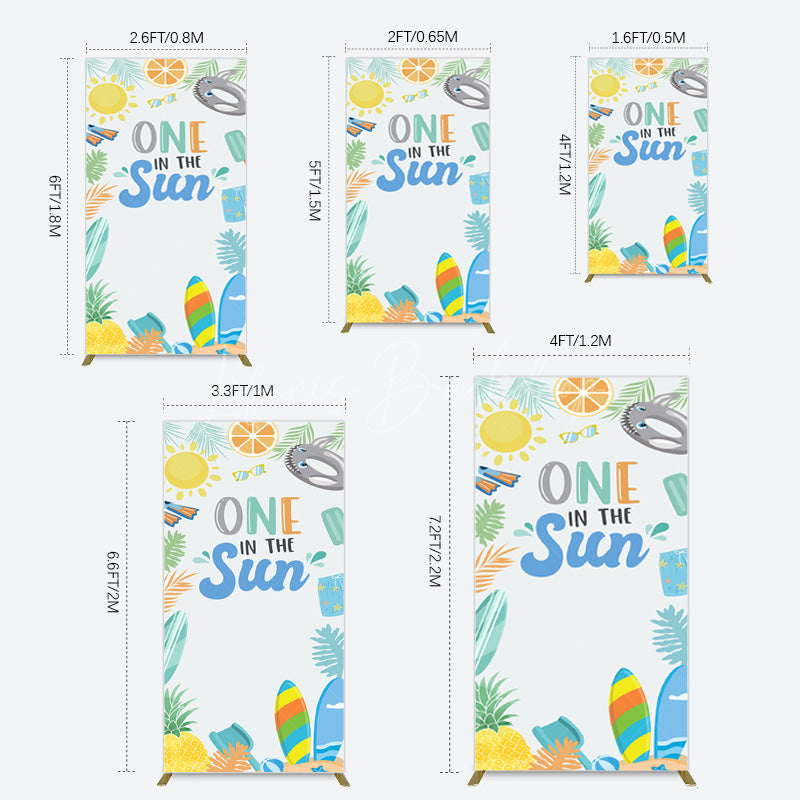 Lofaris Fresh Summer One In The Sun Birthday Rectangle Backdrop