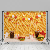 Lofaris Fries Wall Burger Shop Birthday Cake Smash Backdrop