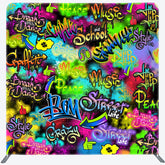 Lofaris Full Of Graffiti Wall Dance Square Tension Backdrop
