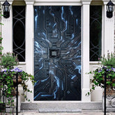 Lofaris Futuristic Circuit Motherboard Sci-Fi Events Door Cover