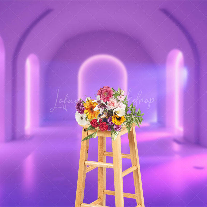 Lofaris Futuristic Glow Archway Central Light Halo Backdrop