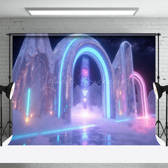 Lofaris Futuristic Portal Neon Arch 007 Signage Backdrop