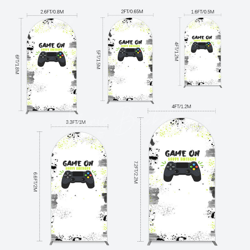 Lofaris Game On Happy Birthday Sweet Simple Arch Backdrop