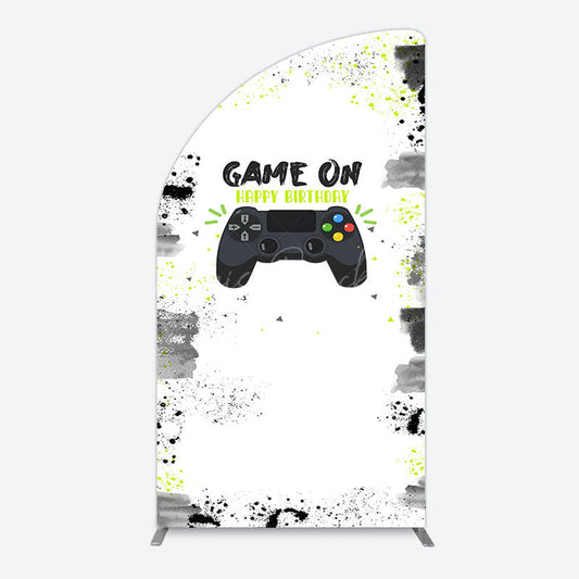 Lofaris Game On Happy Birthday Sweet Simple Half Moon Arch Backdrop