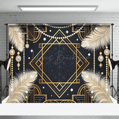 Lofaris Gatsby Carnival Elegant Geometric Feather Backdrop