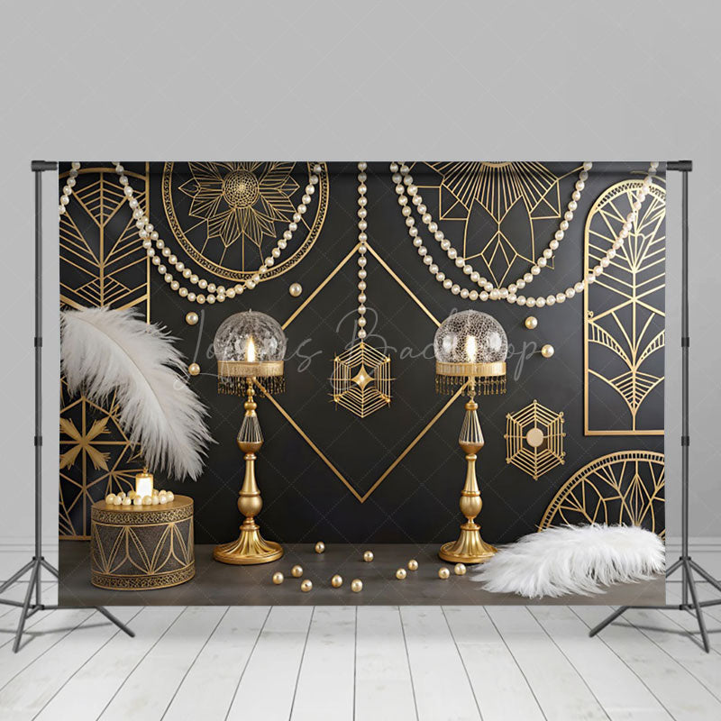Lofaris Gatsby Theme Pearl Lines Photography Studio Backdrop