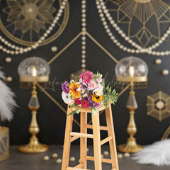 Lofaris Gatsby Theme Pearl Lines Photography Studio Backdrop