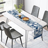 Lofaris Geometric Diamond Pattern Table Runner for Modern and Art Deco Inspired Kitchen Dining Decor