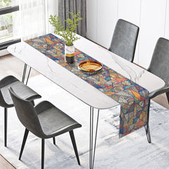 Lofaris Geometric Tangram Indian Mandala Pattern Table Runner