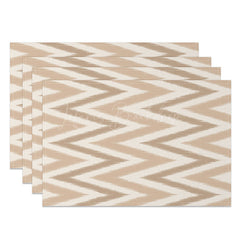 Lofaris Geometric Wavy Stripe Placemats Set of 4 Modern Abstract Line Art for Contemporary Dining Table