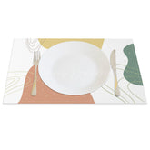 Lofaris Geometries Pattern Fine Art Boho Set of 4 Placemats