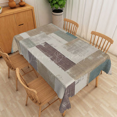 Lofaris Geometry Beige Texture Hoom Rectangle Tablecloth