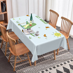 Lofaris Get Naked Dinosaur Sunny Rectangle Tablecloth