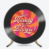 Lofaris Get Ready To Boogie Vinyl Records Round Backdrop