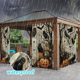 Lofaris Ghost Bird Bats Waterproof Printed Outdoor Curtains
