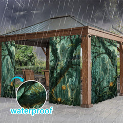 Lofaris Ghost Tree Night Waterproof Printed Outdoor Curtains