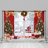 Lofaris Gifts Natural Winter Scene Window Christmas Backdrop