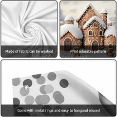 Lofaris Gingerbread Candy House Winter Garage Door Banner