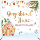 Lofaris Gingerbread House Snowflake Pillow Cover Backdrop